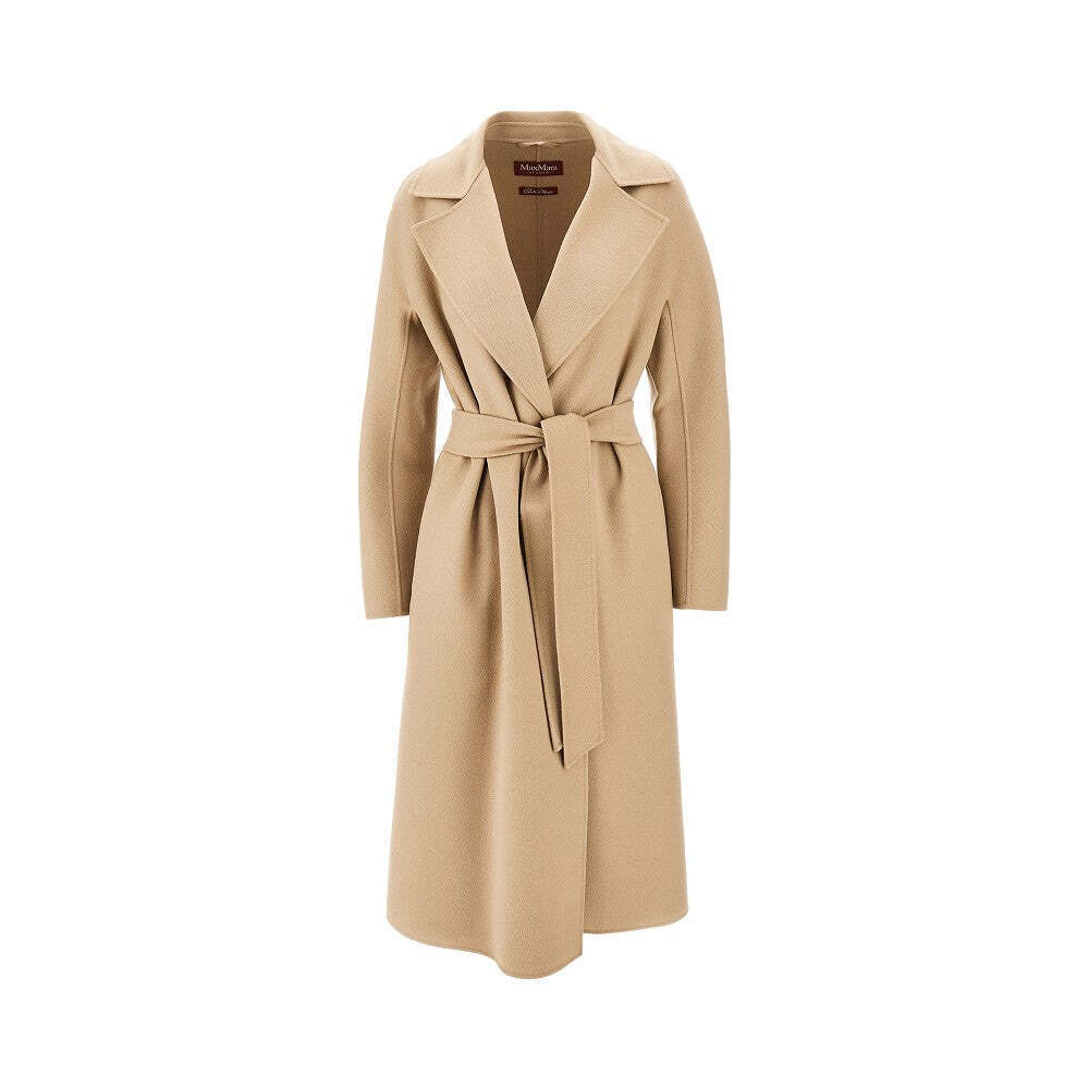 Max Mara Studio Midi Cloth Coat With Belt
